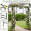 7 FT Metal Garden Arch Arbor for Climbing Plants 7