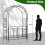 Metal Garden Arch with Lockable Doors and Arched Top 8