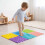 Interlocking Sensory Mats, 6 PCS, Multi-Colored TPE, 12"x12" 2