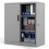 Lockable Metal Filing Cabinet, Grey, 2 Adjustable Shelves 3