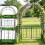 Metal Garden Arch with Lockable Doors and Arched Top 7