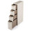 Narrow Beige Storage Cabinet with Drawers and Dividers 2