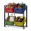 2-Tier Rolling Drink Crate Rack with Wheels, Black 2