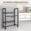 2-Tier Rolling Drink Crate Rack with Wheels, Black 3