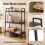 3-Tier Ladder & Corner Shelf Set, Metal Frame, Rustic Brown 2