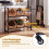 2-Tier Metal Drink Crate Rack with Wheels - Black 2