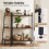 3-Tier Ladder & Corner Shelf Set, Metal Frame, Rustic Brown 6