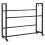 2-Tier Metal Drink Crate Rack with Wheels - Black 6