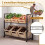 2-Tier Metal Drink Crate Rack with Wheels - Black 7