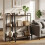 3-Tier Ladder & Corner Shelf Set, Metal Frame, Rustic Brown 5