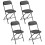 4 Pack Black Folding Chairs with Heavy Duty Metal Frame 2