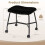Set of 2 Black Padded Rolling Stools with Casters 6