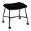 Set of 2 Black Padded Rolling Stools with Casters 7