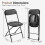 4 Pack Black Folding Chairs with Heavy Duty Metal Frame 5