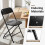 4 Pack Black Folding Chairs with Heavy Duty Metal Frame 7