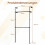 Wall Mounted Black Pipe Clothing Rack with 2 Rods 3