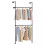 Wall Mounted Black Pipe Clothing Rack with 2 Rods 8