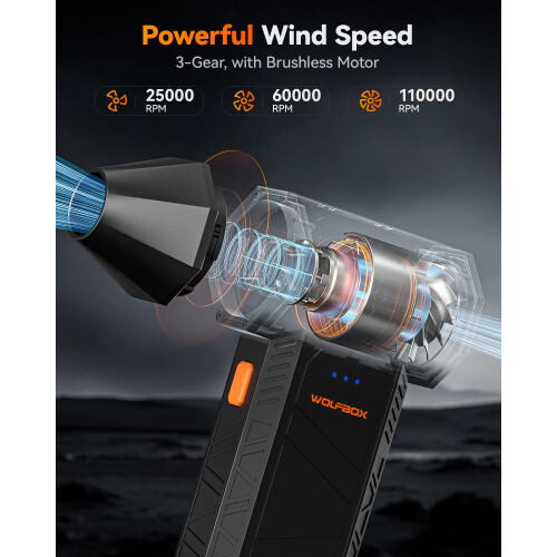 WOLFBOX MF50 Wireless 110000RPM Air Duster 1
