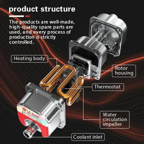 2000W Car Engine Coolant Heater Preheater Pump 2