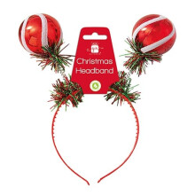 Christmas Baubles and Tinsel Head Boppers Fun Festive Fancy Dress Headband