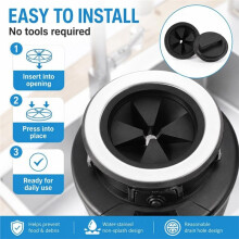Garbage Disposal Guard for Guard Rings, 1/8 in Rubber Sink Baffle with Drain Stopper Set