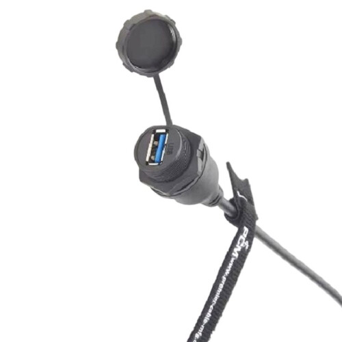 IP67 Industrial USB 3.0 Connection Cable USB A Female to M12 5Pin B Code Flush Compatible IFM EC2099 B 1