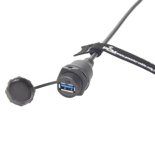 IP67 Industrial USB 3.0 Connection Cable USB A Female to M12 5Pin B Code Flush Compatible IFM EC2099 B 2
