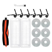 16pcs Compatible with S40 PRO / OV71GL Robot Vacuum Cleaner Accessories Main Side Brush Mop Cloth Filter Replacement Parts