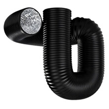 6-Inch X 8m Telescopic Double-Layer Aluminum Foil Vent Hose for Range Hoods and Bathroom Exhaust Fans