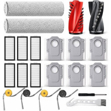 Accessory Set for Qrevo Curv 2 Flow Robot Vacuums, Main Brushes,Dust Bags,Filters,Rotating Mop Pads