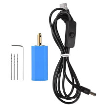 Miniature USB Drill 10000 RPM High Speed 5V Rotary Tool for DIY Wood Plastic Drilling with 1.5m Cable 3/6 Drill Bits A