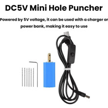 Miniature USB Drill 10000 RPM High Speed 5V Rotary Tool for DIY Wood Plastic Drilling with 1.5m Cable 3/6 Drill Bits B