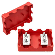 Heavy Duty 400A Bus Bar Power Distribution Block with 5/16" Stud Battery Copper Dual Bus Bar 48V Marine