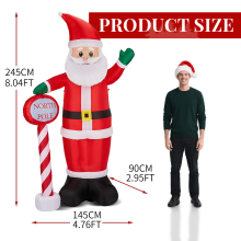 (Set C) Christmas Inflatable Decorations Santa Claus Decoration,Santa Claus, Snowman,Built-in LED Lights Inflatable Model