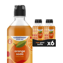 SodaStream Flavours Orange Mix, Fizzy Drink Maker Concentrate with Natural Fruit Flavouring, Aspartame Free SodaStream Syrup, Fizzy Orange Sparkling W