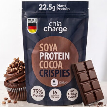 75% Protein Cocoa Soya Crispies - High Protein for Adults and Kids - Healthy, Wheat Free Vegan Snack - Low Fat Food, No Sugar Crispies (500 g (Pack of