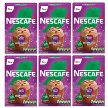 NESCAFÉ Green Triangle Mocha Instant Coffee Sachets x7 (Pack of 6, Total 42 Drinks) – Hazelnut & Chocolate Flavour Instant Coffee Inspired by Quali