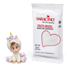 Saracino White Sugar Paste for Modelling 1 kg Gluten Free Made in Italy