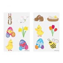 Assorted Easter Mini Temporary Transfer Tattoo Stickers - Pack of 6