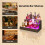 HOMAIRE LED Liquor Bottle Display Shelf Walnut 3