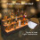 HOMAIRE LED Liquor Bottle Display Shelf Walnut 4