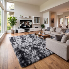(Dark Grey, 80cm x 150cm (2ft 6" x 5ft)) Large Shaggy Rug Thick Pile Door Mat Runner Carpet