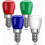 Λάμπα LED E14 πολύχρωμη, 3w κόκκινη, πράσινη, μπλε, θερμή λευκή, κατάλληλη για 1