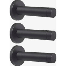 3Pcs 3.5 Inch Door Stop,Stainless Steel Door Stopper with Rubber Tips Bumper,Wall Mounted- [MI]