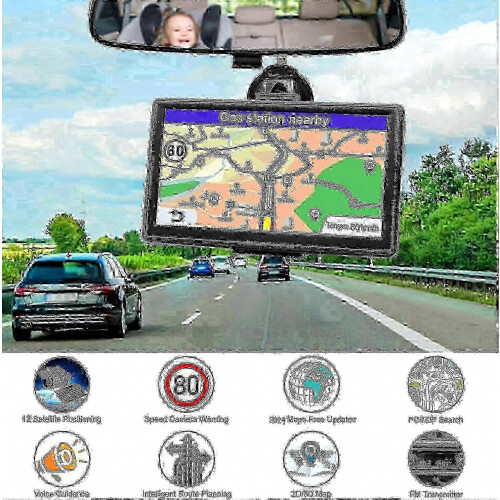 GPS αυτοκινήτου - 7 ιντσών, δωρεάν ενημερώσεις χαρτών εφ' όρου ζωής, κάμερες 1