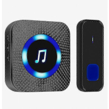 Home Wireless Doorbell Kit Outdoor Waterproof 55 Led Door Bell Chime 5 Volume Levels Receiver For Office Home Security