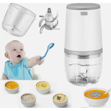Compact Baby Food Blender, 300ml Mini Processor with USB Charging, Portable Electric Chopper for Purees and Small Servings
