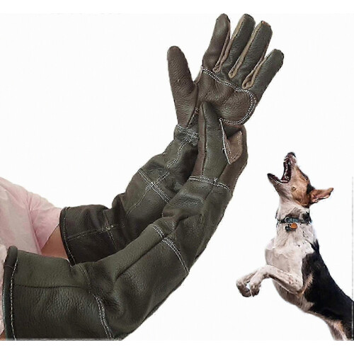 Durable Anti-Bite Gloves for Pets - Cowhide Top Layer for Scratch & Bite Protection