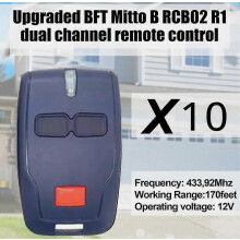10pcs Remote Control 2 Button 433MHz Rolling Code Garage Door Gate Remote Control for MITTO 2 MITTO