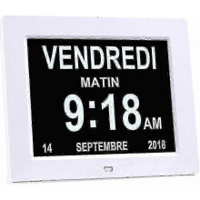 Orologio digitale TTMA da 8" con display LCD e calendario, con data, giorno e ora | Orologio per persone con Alzheimer
